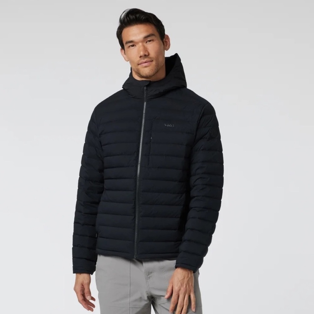 Vuori Men’s Steadfast FZ Hooded Jacket Black Sz S NWT